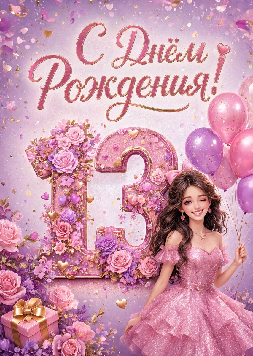 Открытка С Днём Рождения Девочке #57