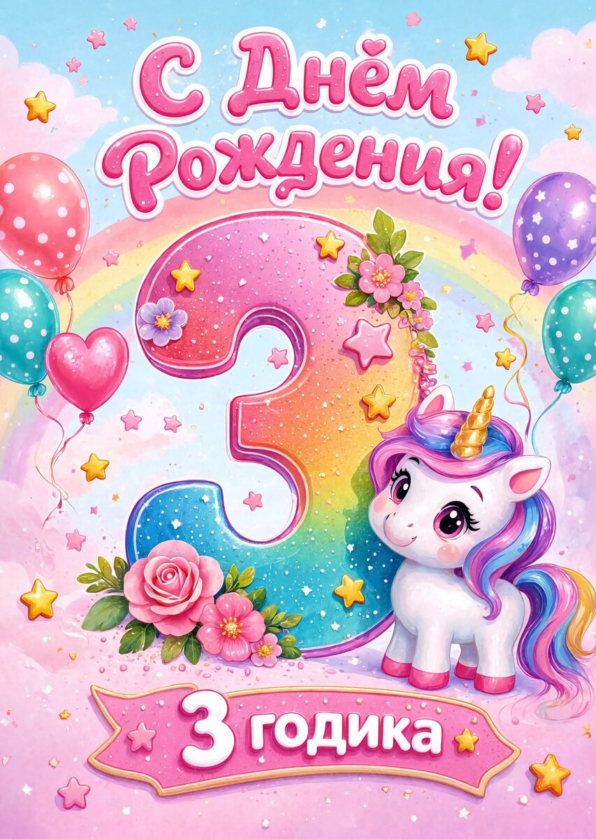 Открытка С Днём Рождения Девочке #60