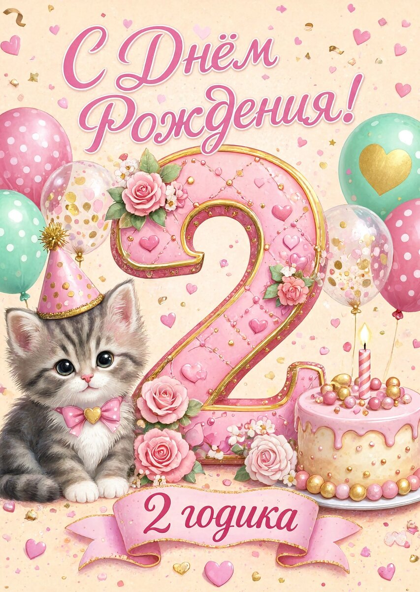 Открытка С Днём Рождения Девочке #63