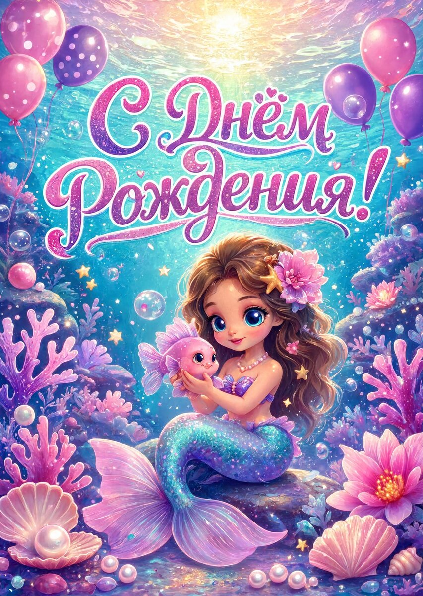 Открытка С Днём Рождения Девочке #74