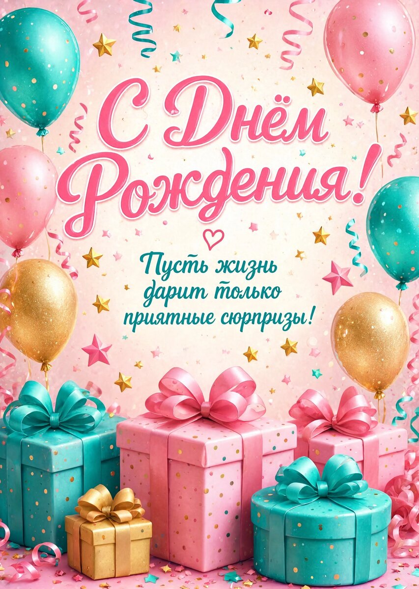 Открытка С Днём Рождения Девочке #80