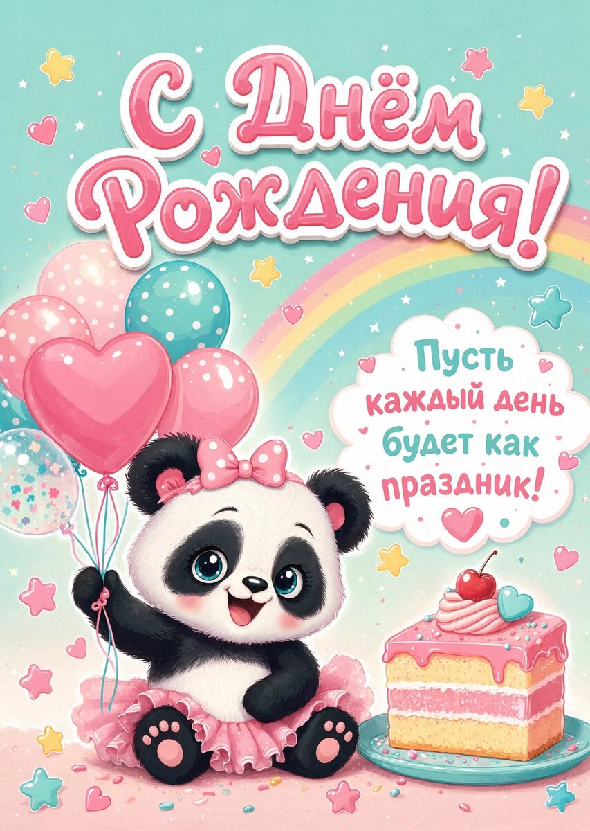 Открытка С Днём Рождения Девочке #82