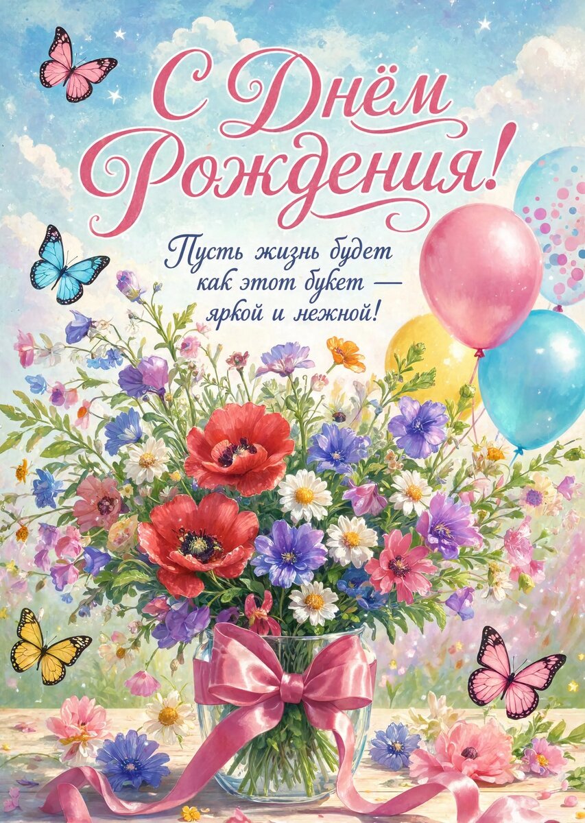 Открытка С Днём Рождения Девочке #88