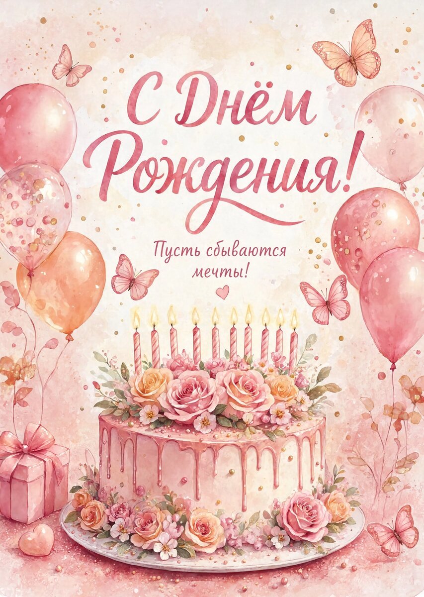 Открытка С Днём Рождения Девочке #91