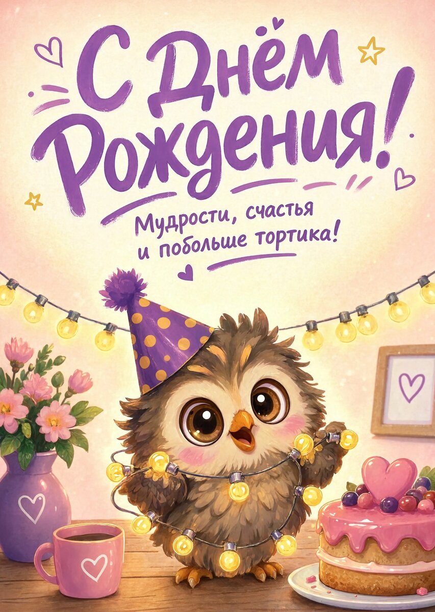 Открытка "С Днём Рождения Девушке" #12