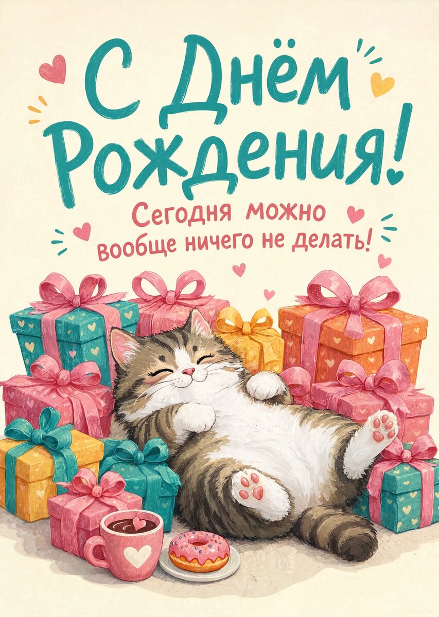 Открытка "С Днём Рождения Девушке" #15