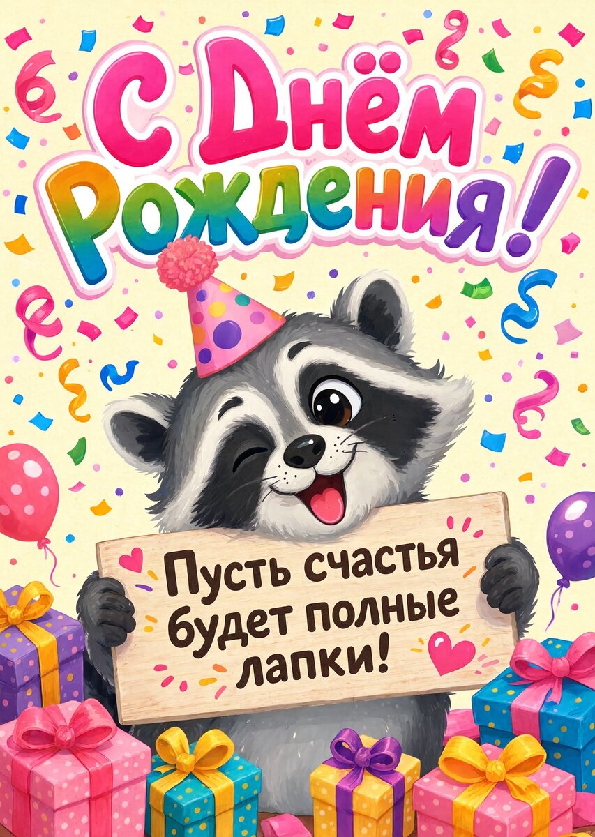 Открытка "С Днём Рождения Девушке" #16