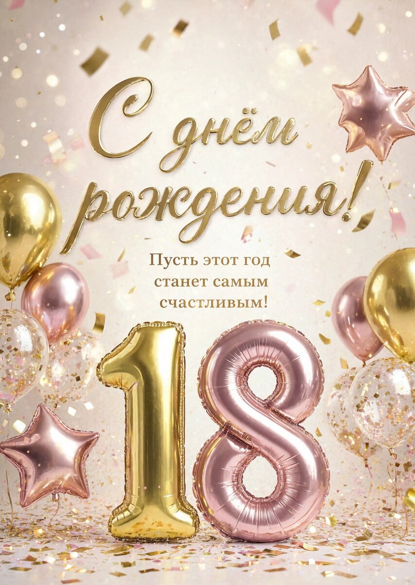 Открытка "С Днём Рождения Девушке" #17