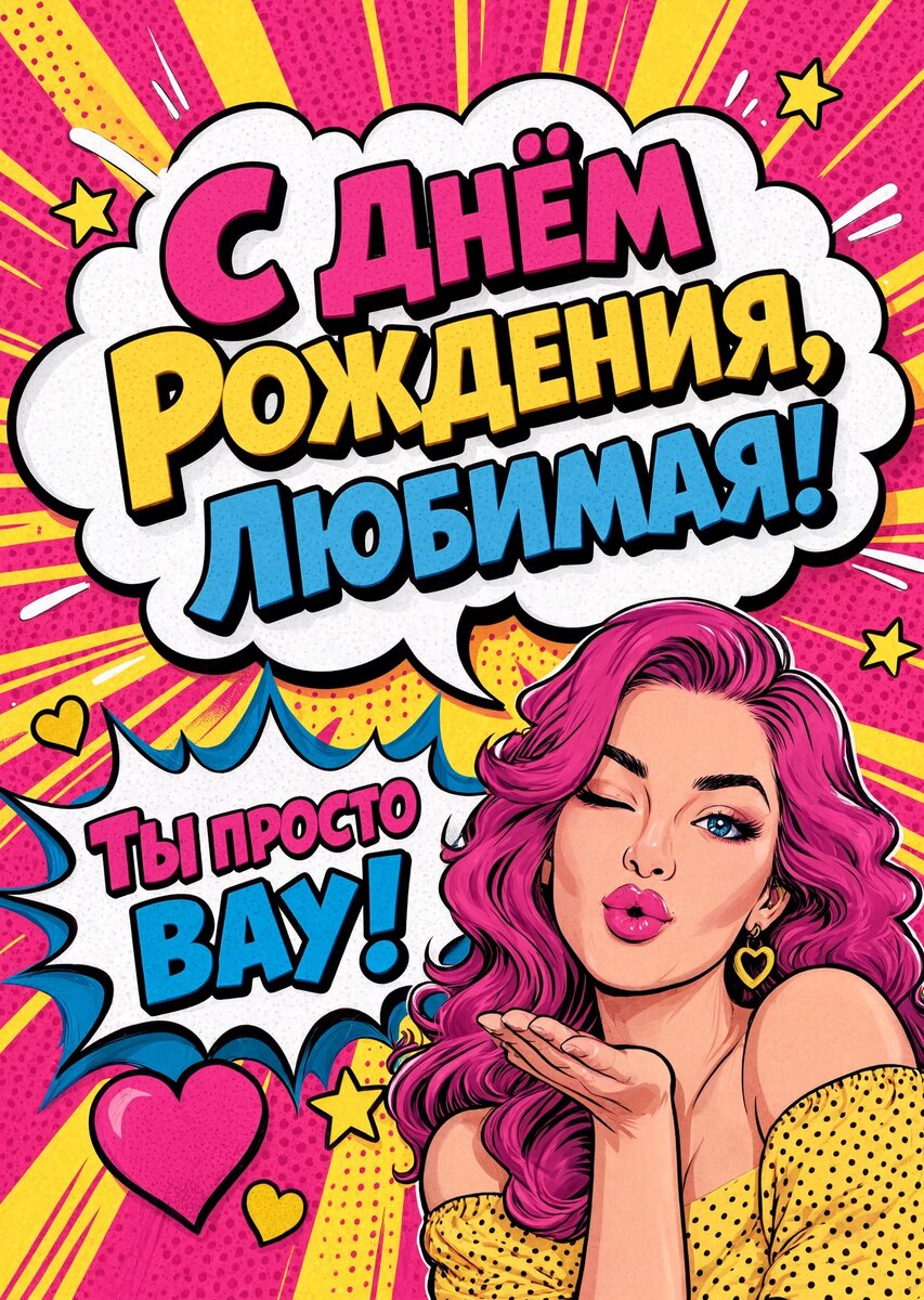 Открытка "С Днём Рождения Девушке" #21