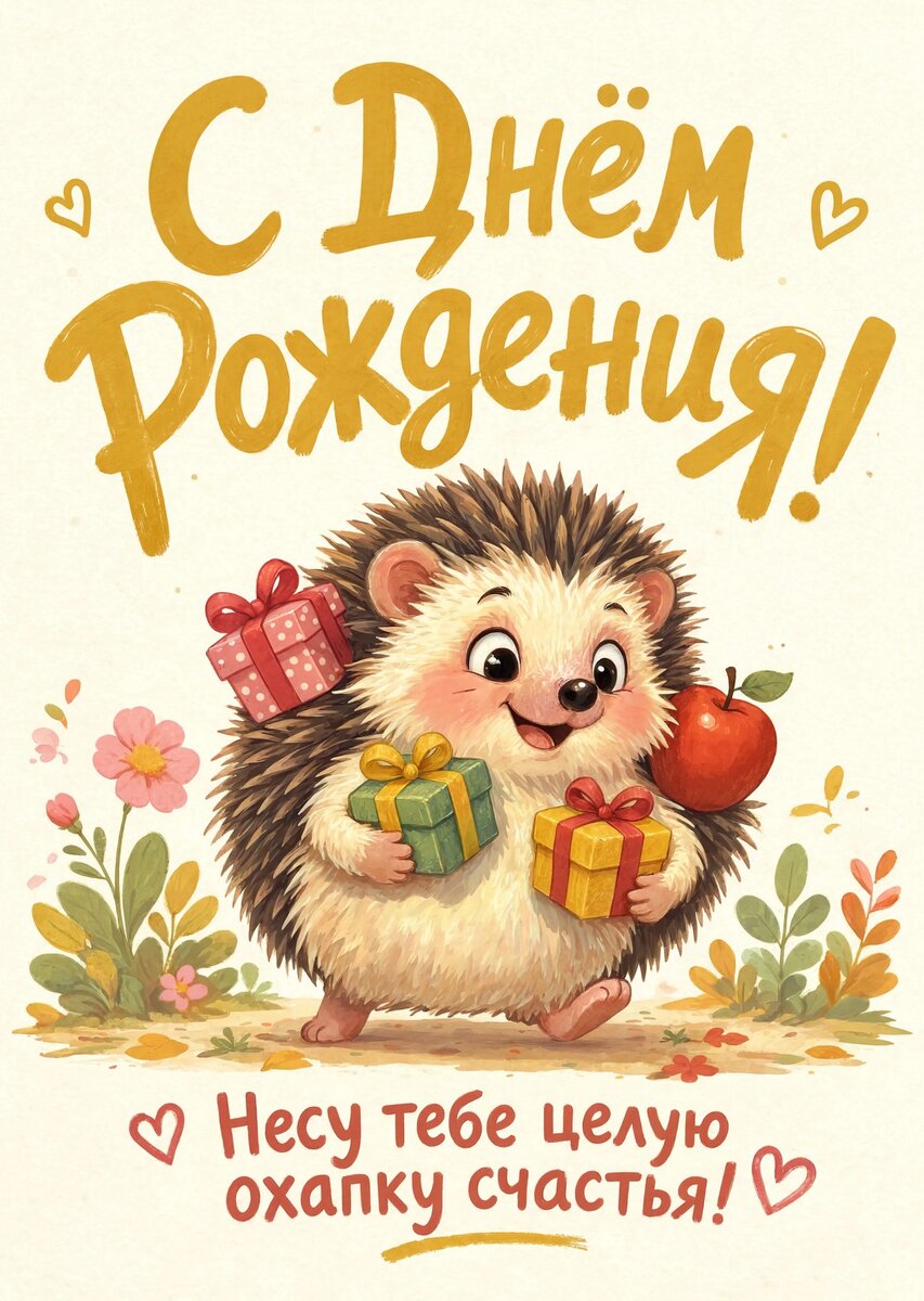 Открытка "С Днём Рождения Девушке" #37