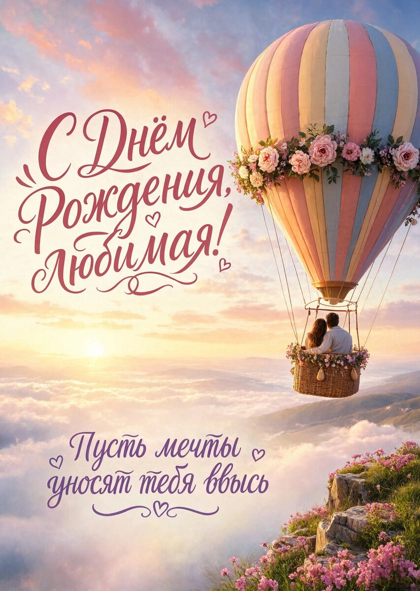 Открытка "С Днём Рождения Девушке" #4