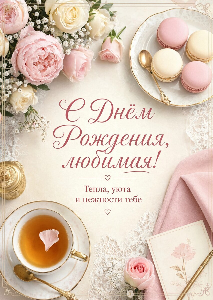 Открытка "С Днём Рождения Девушке" #5