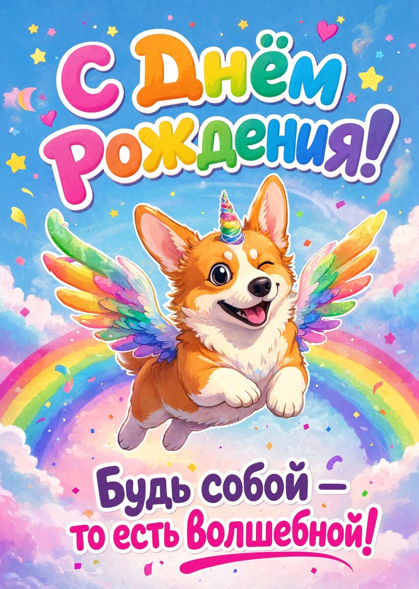Открытка "С Днём Рождения Девушке" #59