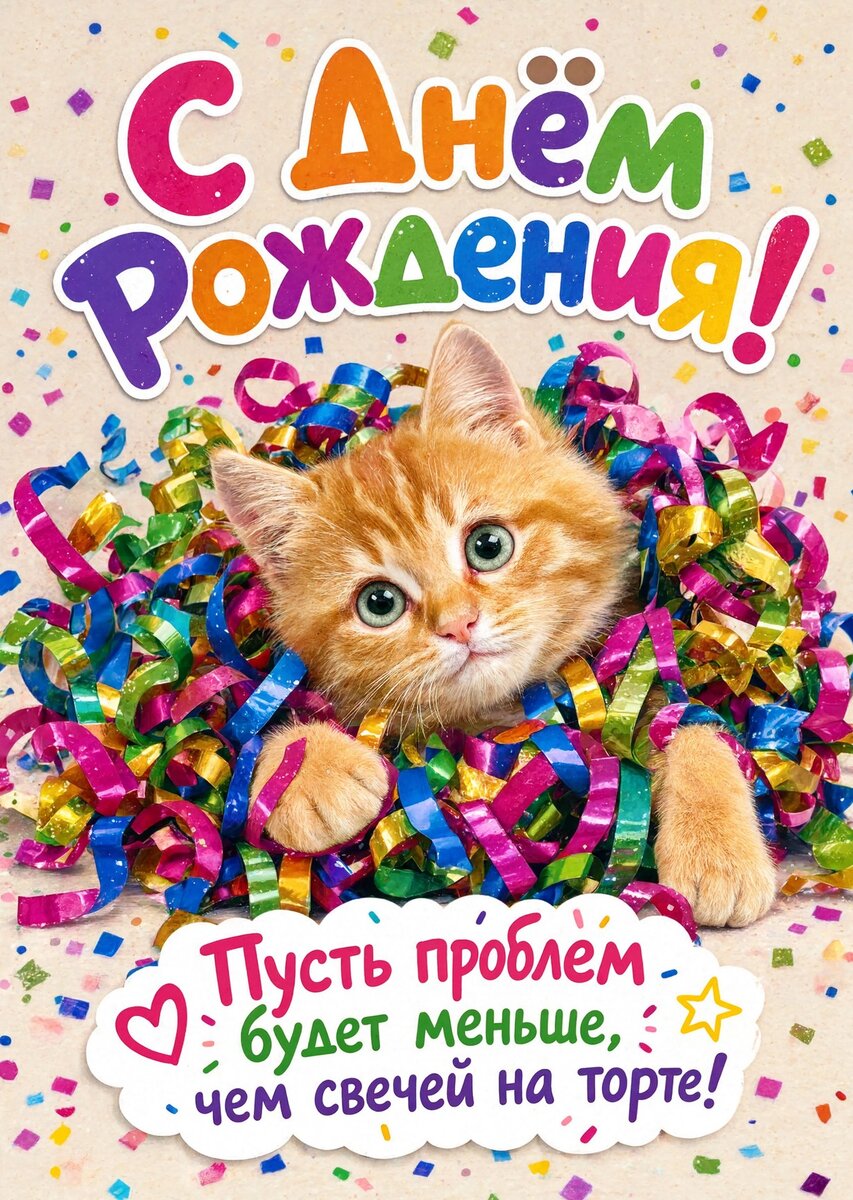 Открытка "С Днём Рождения Девушке" #60