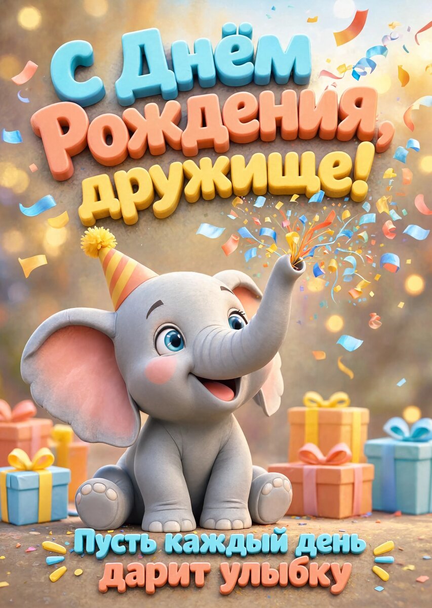 Открытка "С днем рождения другу" #39