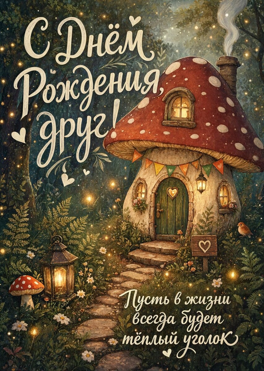 Открытка "С днем рождения другу" #52