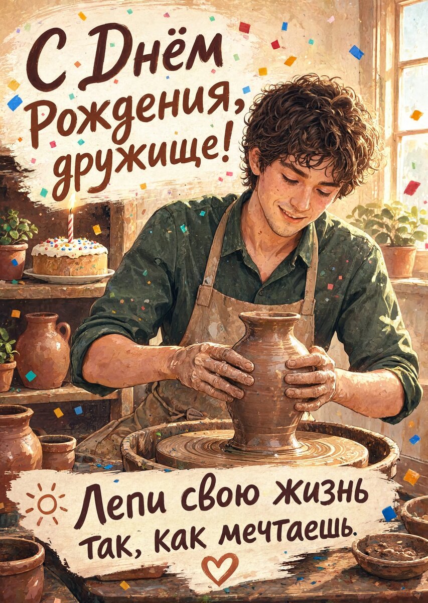 Открытка "С днем рождения другу" #66