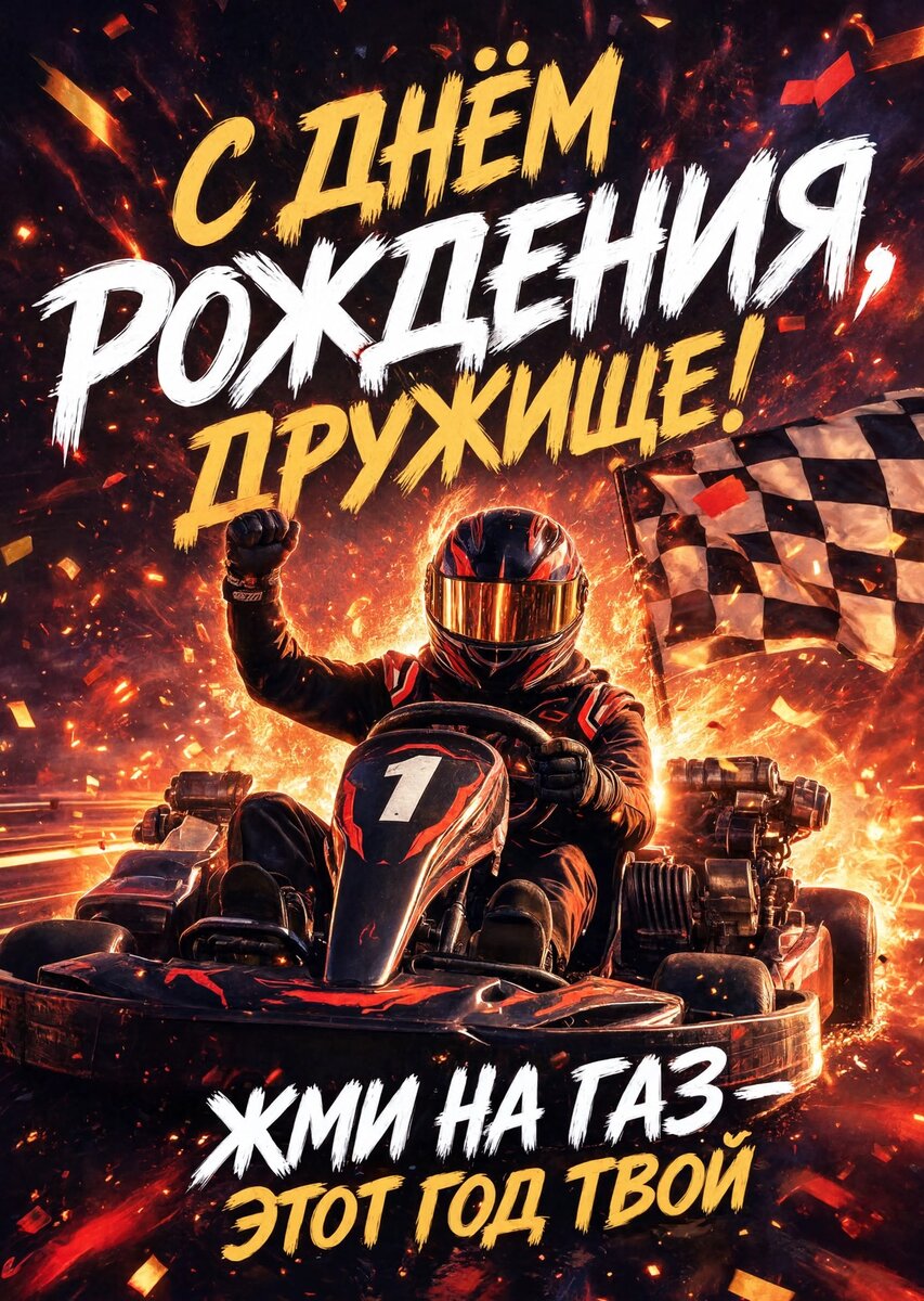 Открытка "С днем рождения другу" #78