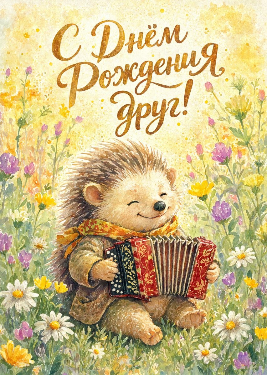 Открытка "С днем рождения другу" #8