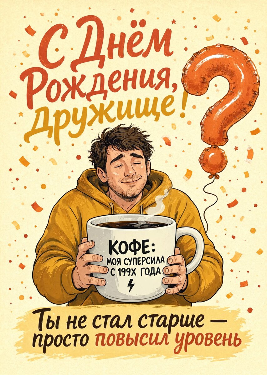 Открытка "С днем рождения другу" #92