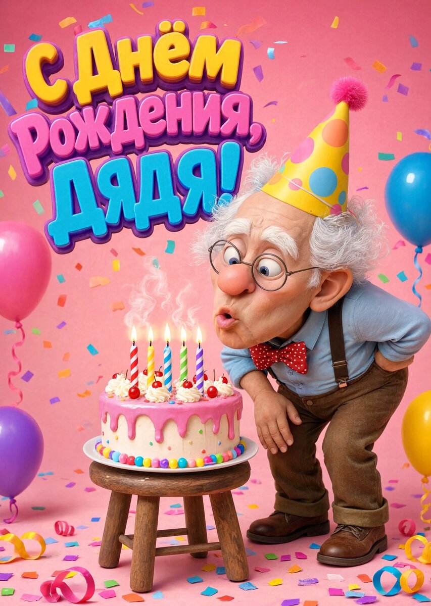 Открытка С Днём Рождения Дядя #1