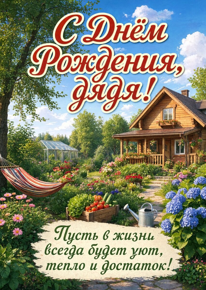 Открытка С Днём Рождения Дядя #10