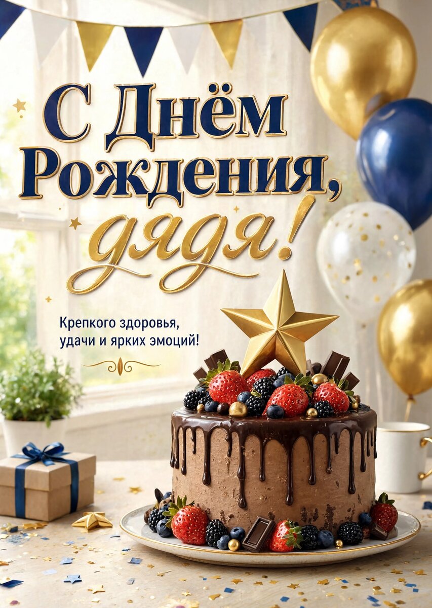 Открытка С Днём Рождения Дядя #13