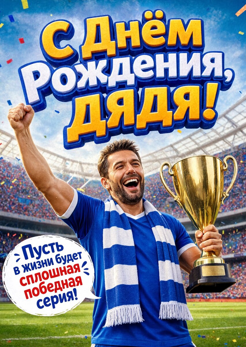 Открытка С Днём Рождения Дядя #18