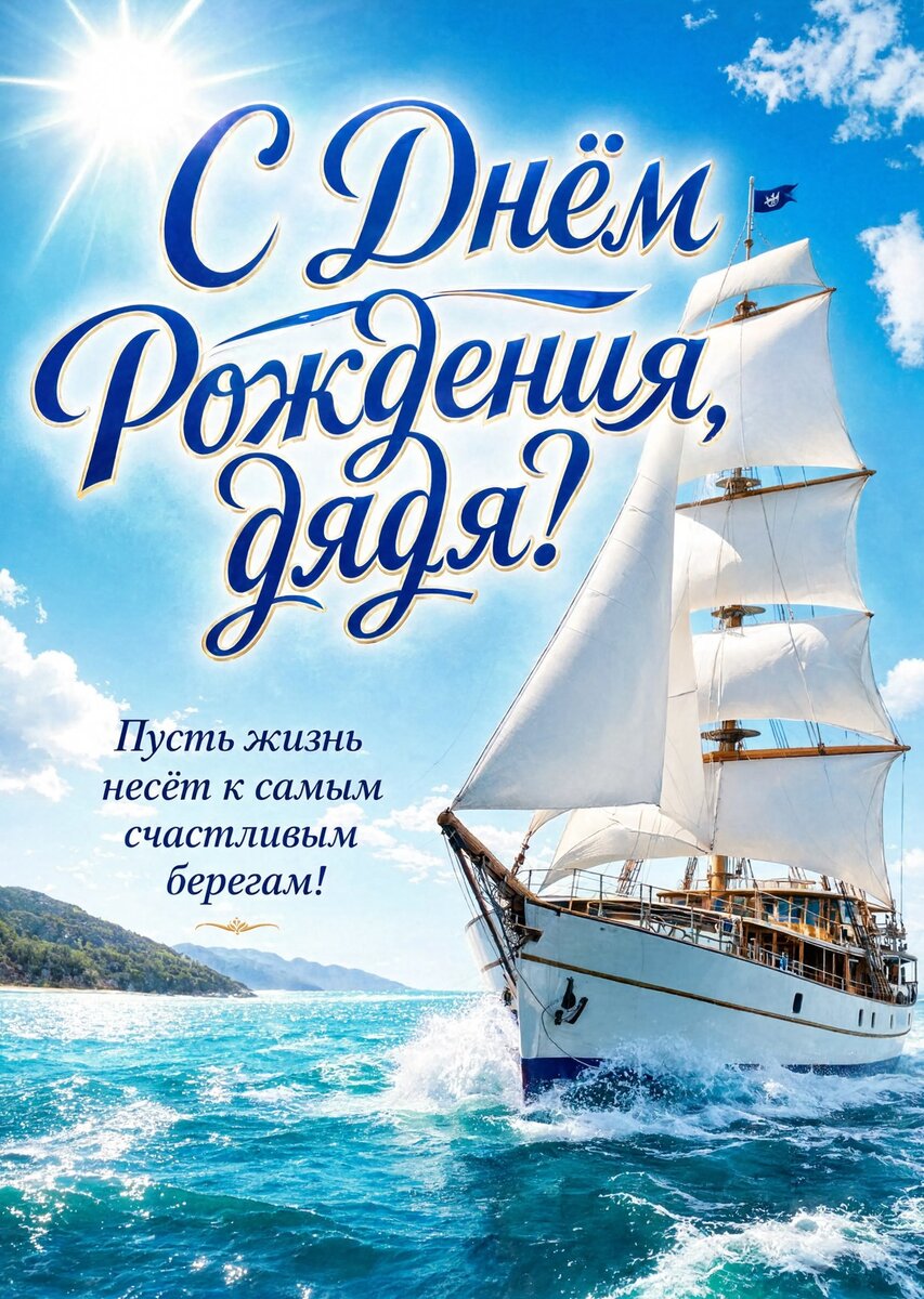 Открытка С Днём Рождения Дядя #20