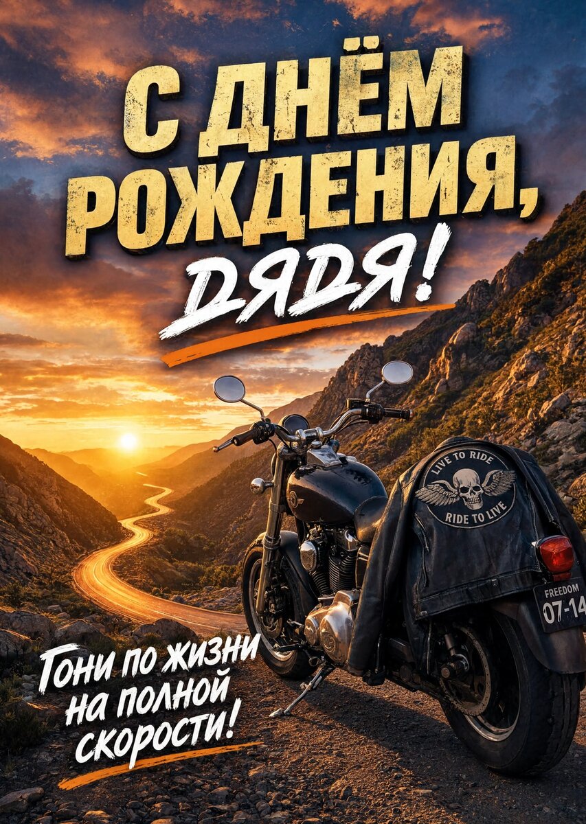 Открытка С Днём Рождения Дядя #28
