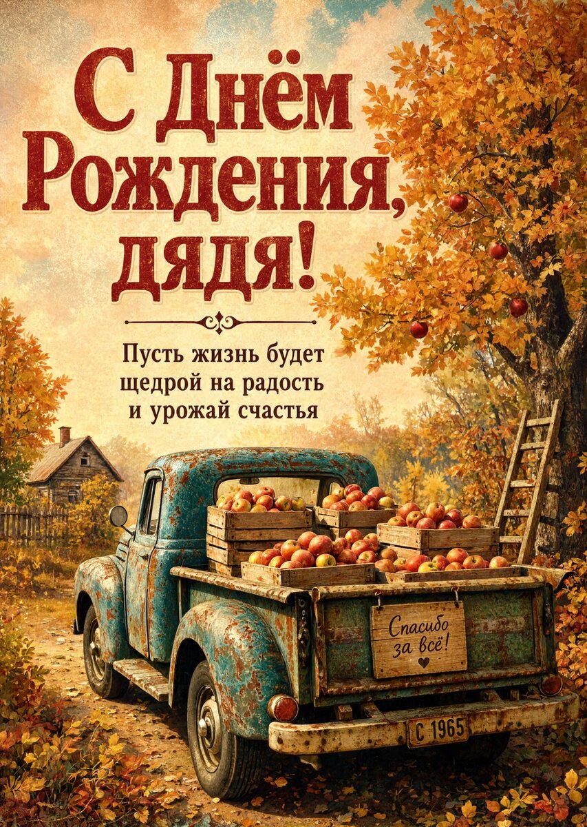 Открытка С Днём Рождения Дядя #29