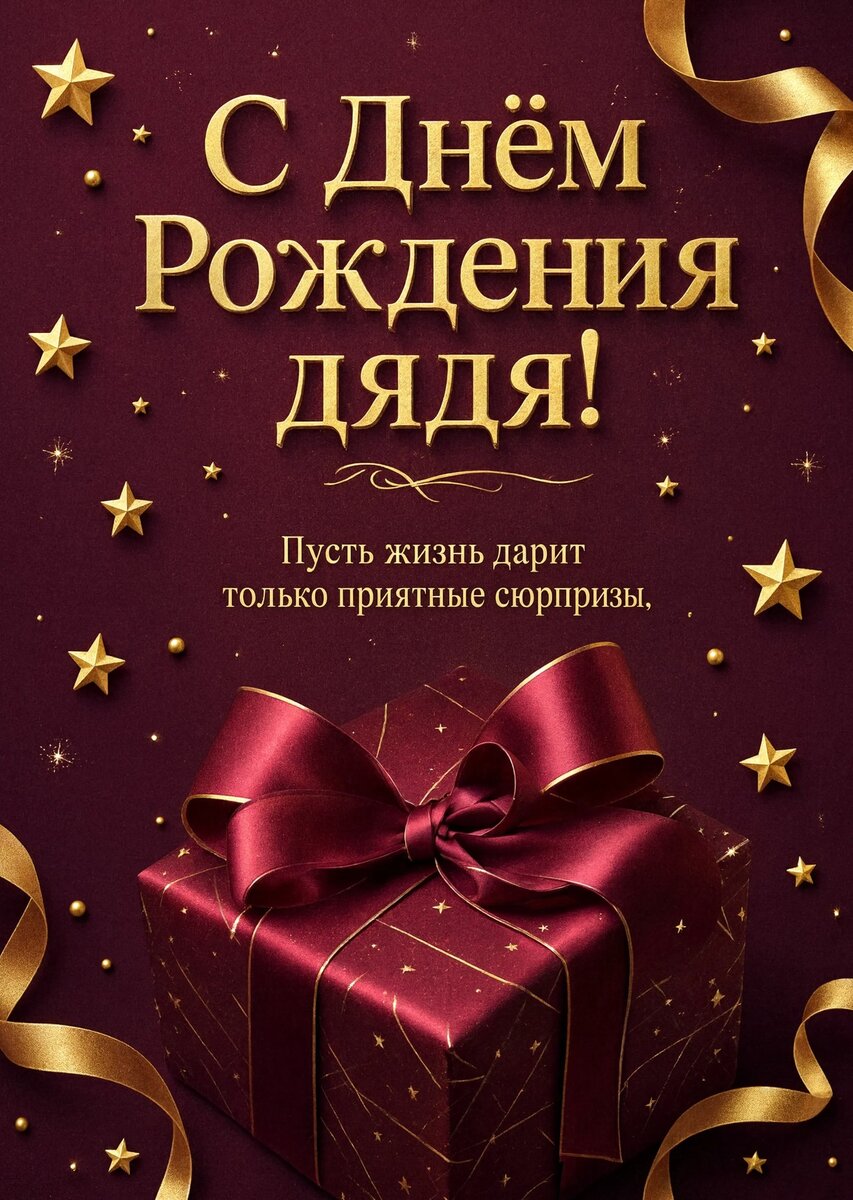 Открытка С Днём Рождения Дядя #31
