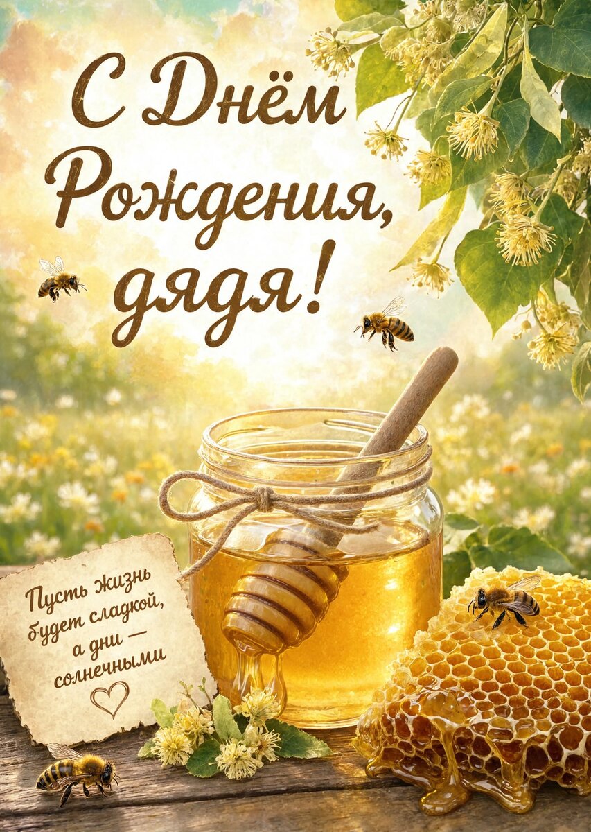 Открытка С Днём Рождения Дядя #32