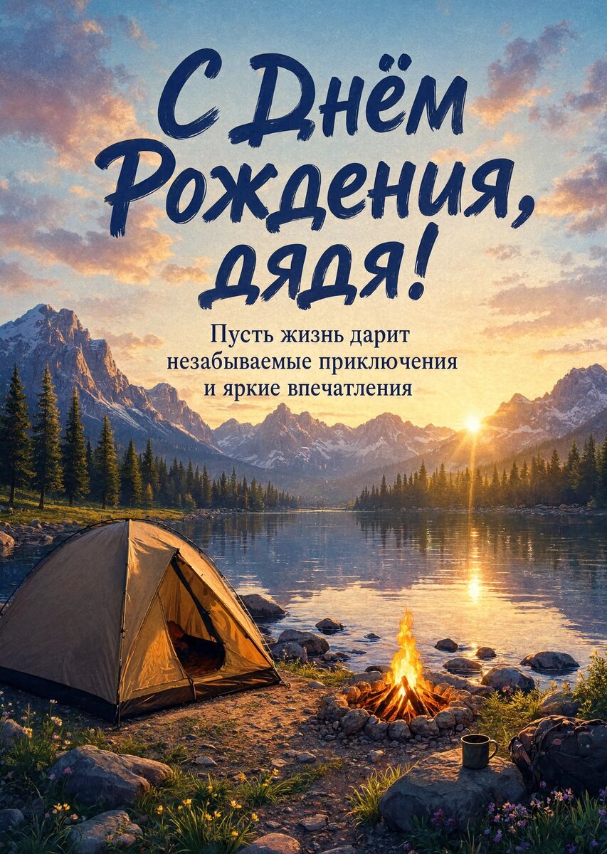 Открытка С Днём Рождения Дядя #34