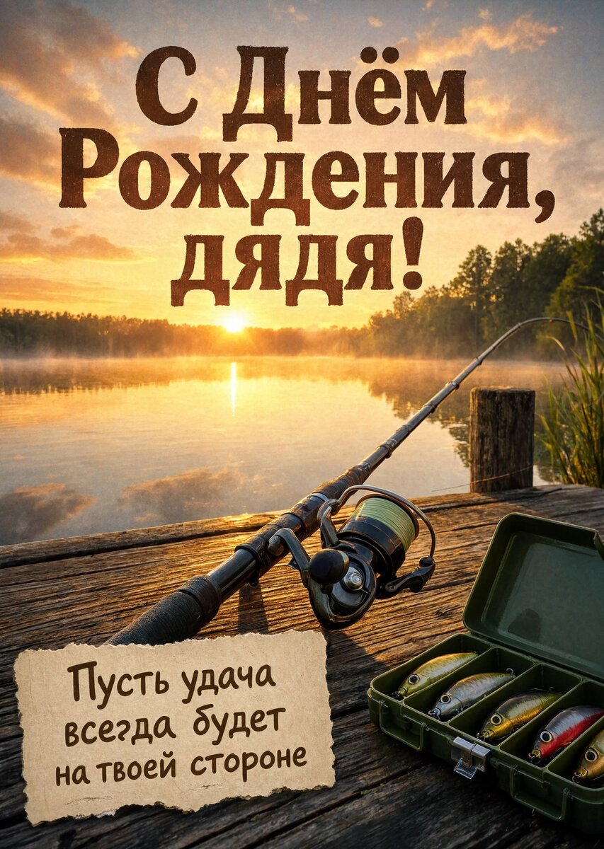Открытка С Днём Рождения Дядя #36