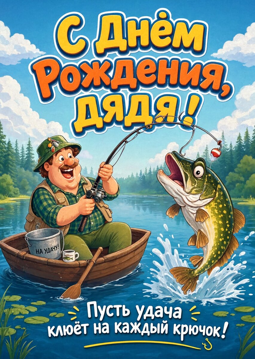 Открытка С Днём Рождения Дядя #4