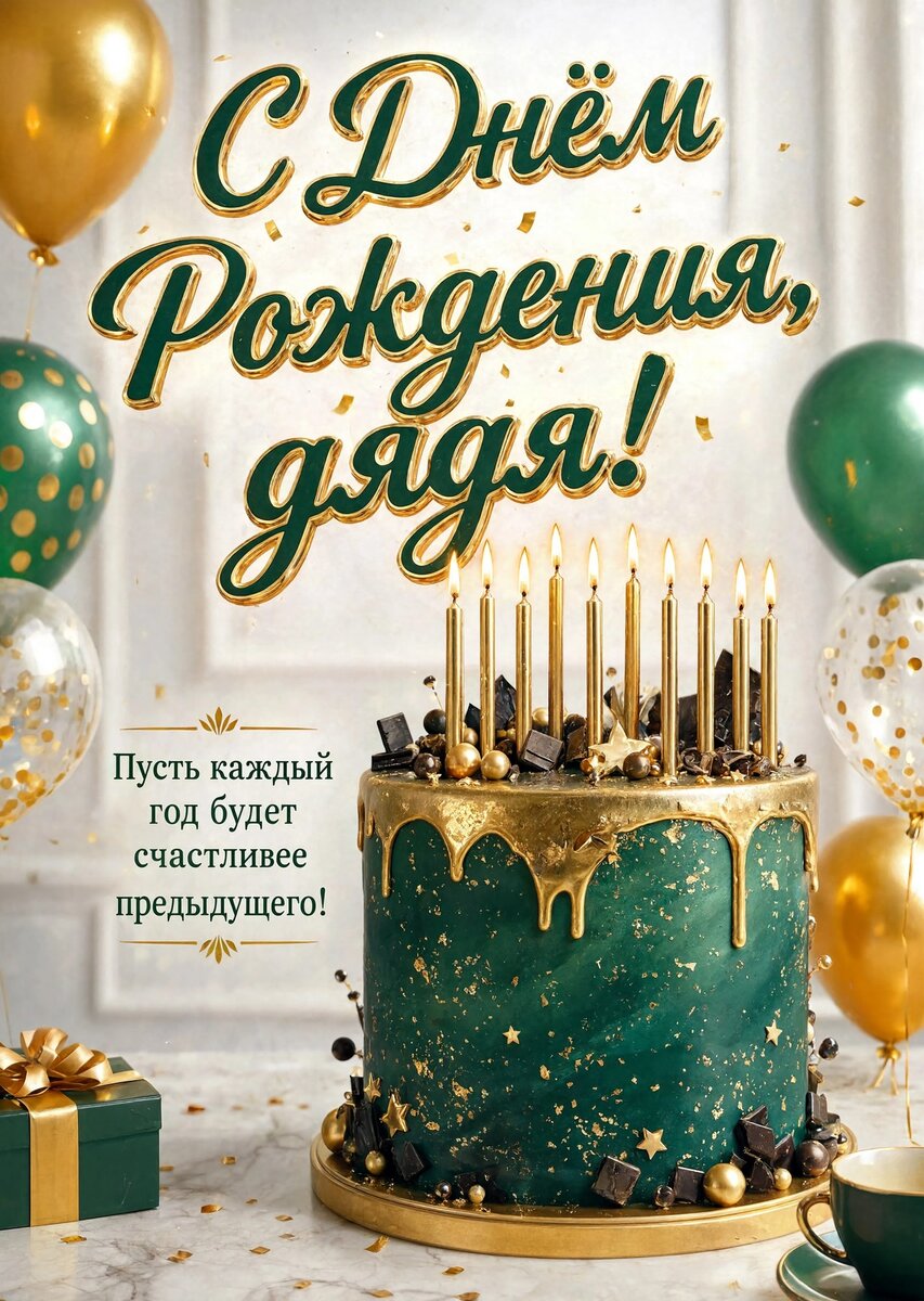 Открытка С Днём Рождения Дядя #8