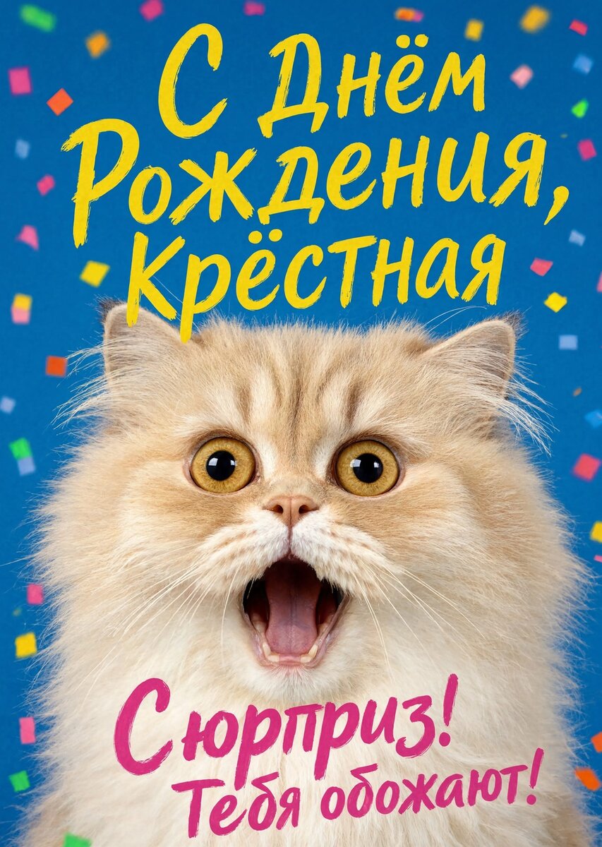 Открытка С Днем Рождения Крёстная #20