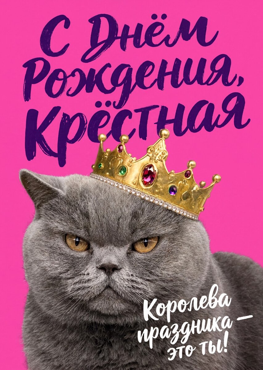 Открытка С Днем Рождения Крёстная #21