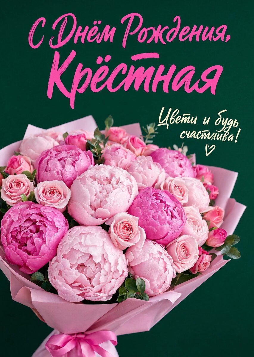 Открытка С Днем Рождения Крёстная #23