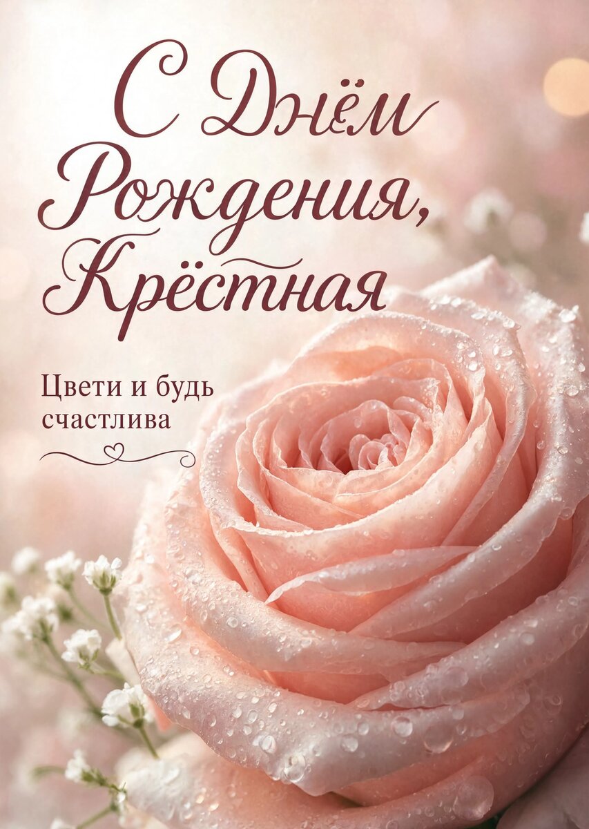 Открытка С Днем Рождения Крёстная #41