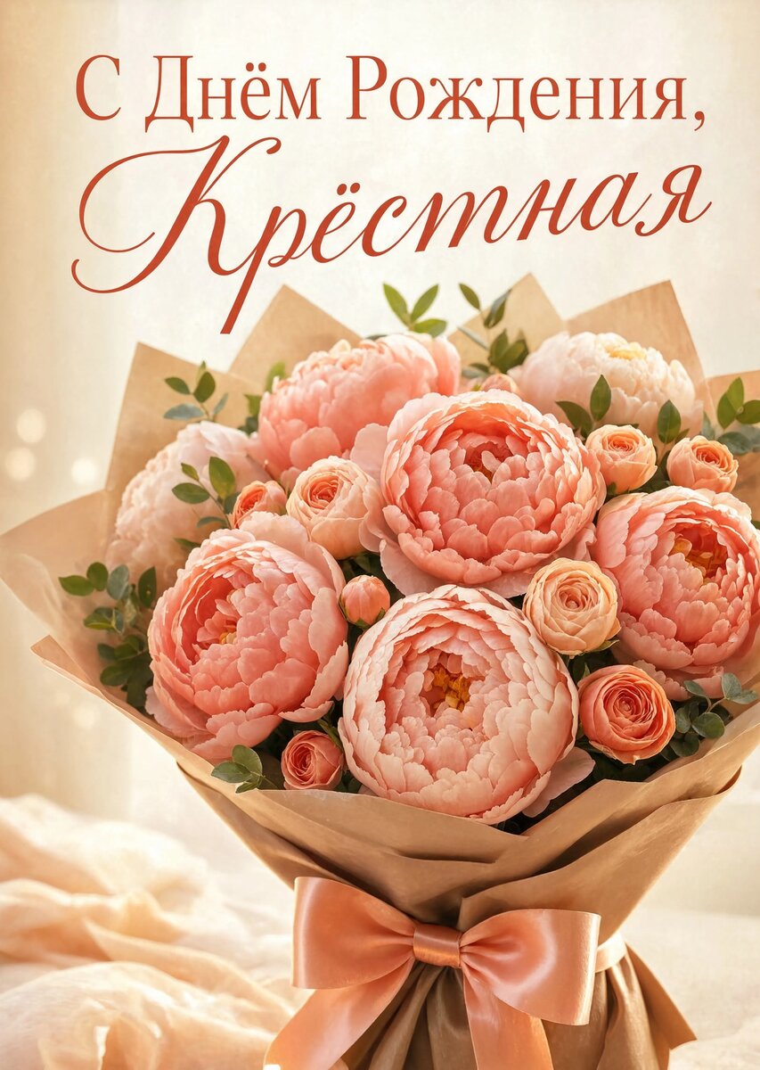Открытка С Днем Рождения Крёстная #43