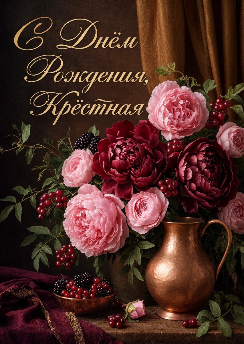 Открытка С Днем Рождения Крёстная #47