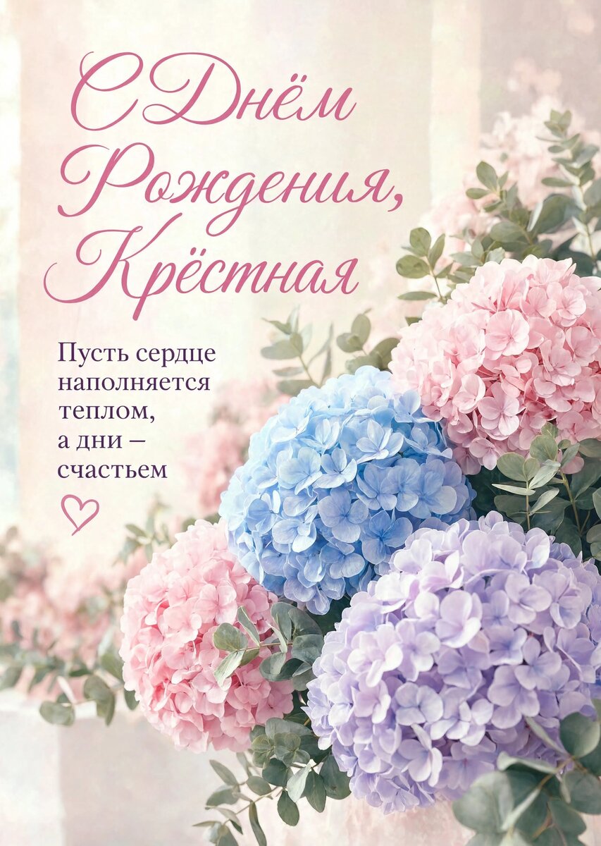 Открытка С Днем Рождения Крёстная #66