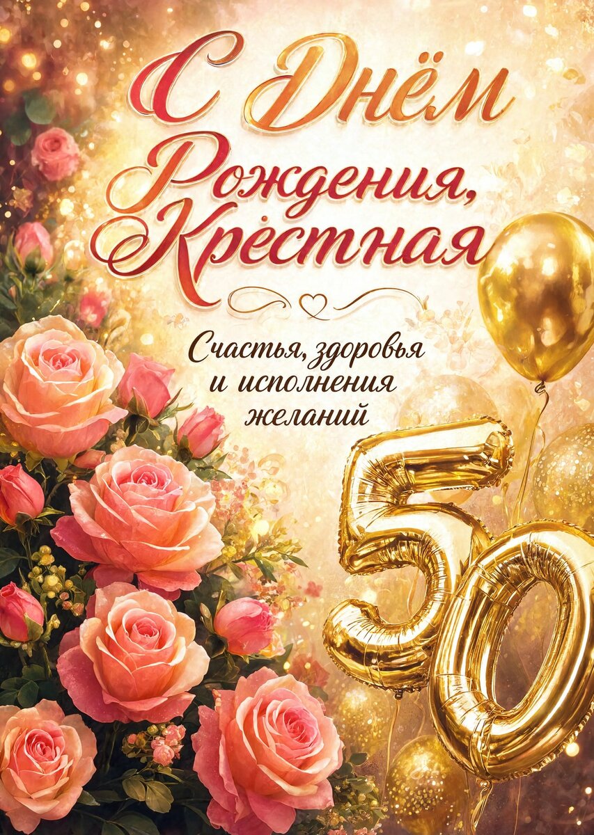 Открытка С Днем Рождения Крёстная #72