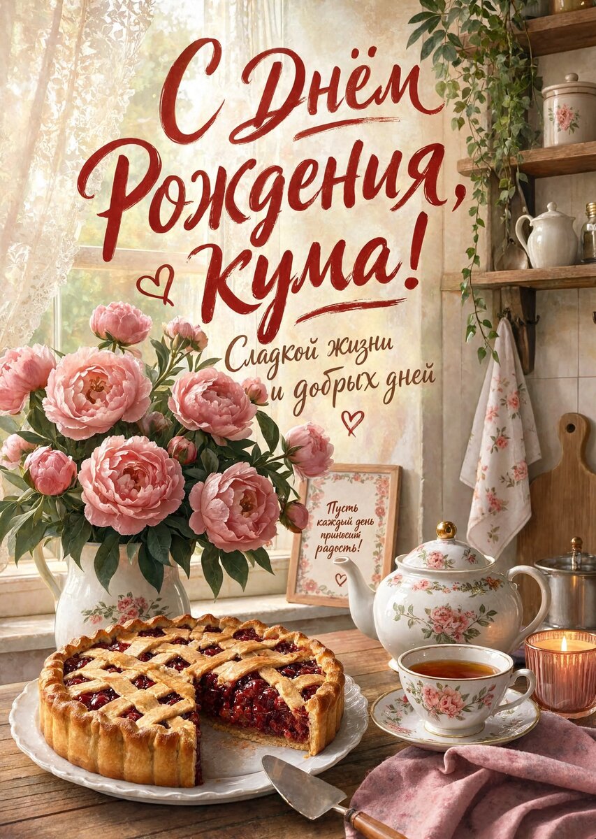 Открытка С Днем Рождения Кума #12