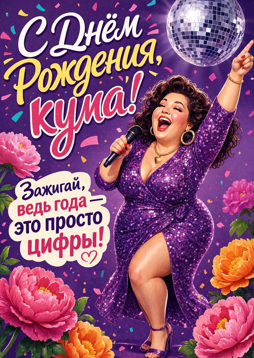 Открытка С Днем Рождения Кума #19