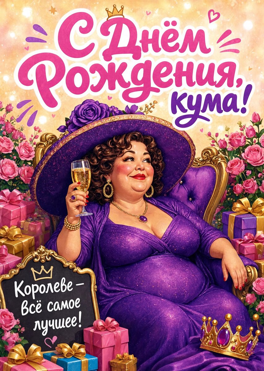Открытка С Днем Рождения Кума #20