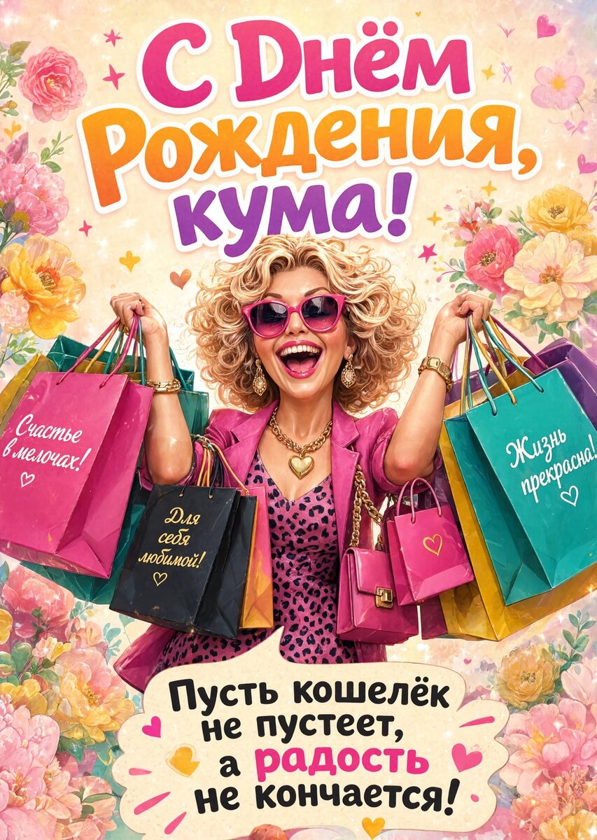 Открытка С Днем Рождения Кума #21