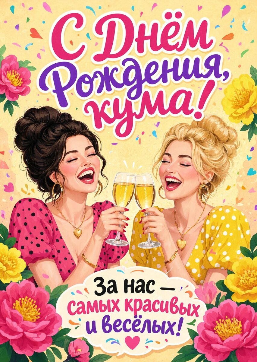 Открытка С Днем Рождения Кума #22
